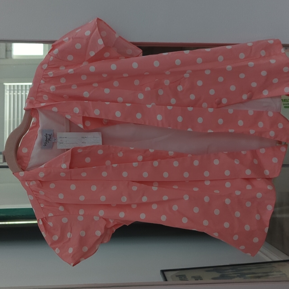 Magnolia Park Pink Polkadot Blouse